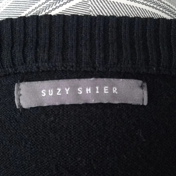 Suzy Shier Extra Long Black Knit Sweater, S - Picture 8 of 9